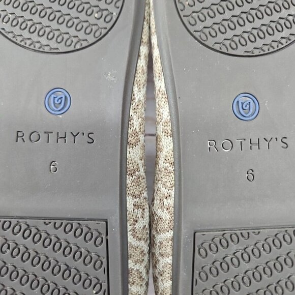 Rothys‎ The Flat Womens 6 Tan Brown Spotted Leopard Slip On Ballet Flats Shoes - Picture 9 of 9